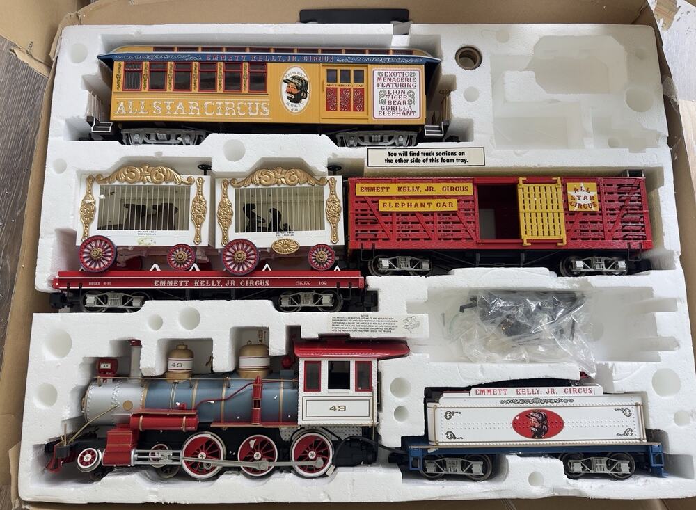 Bachmann 90020 Emmett Kelly Jr Circus G Gauge Train Set ~No Power Pack / Track